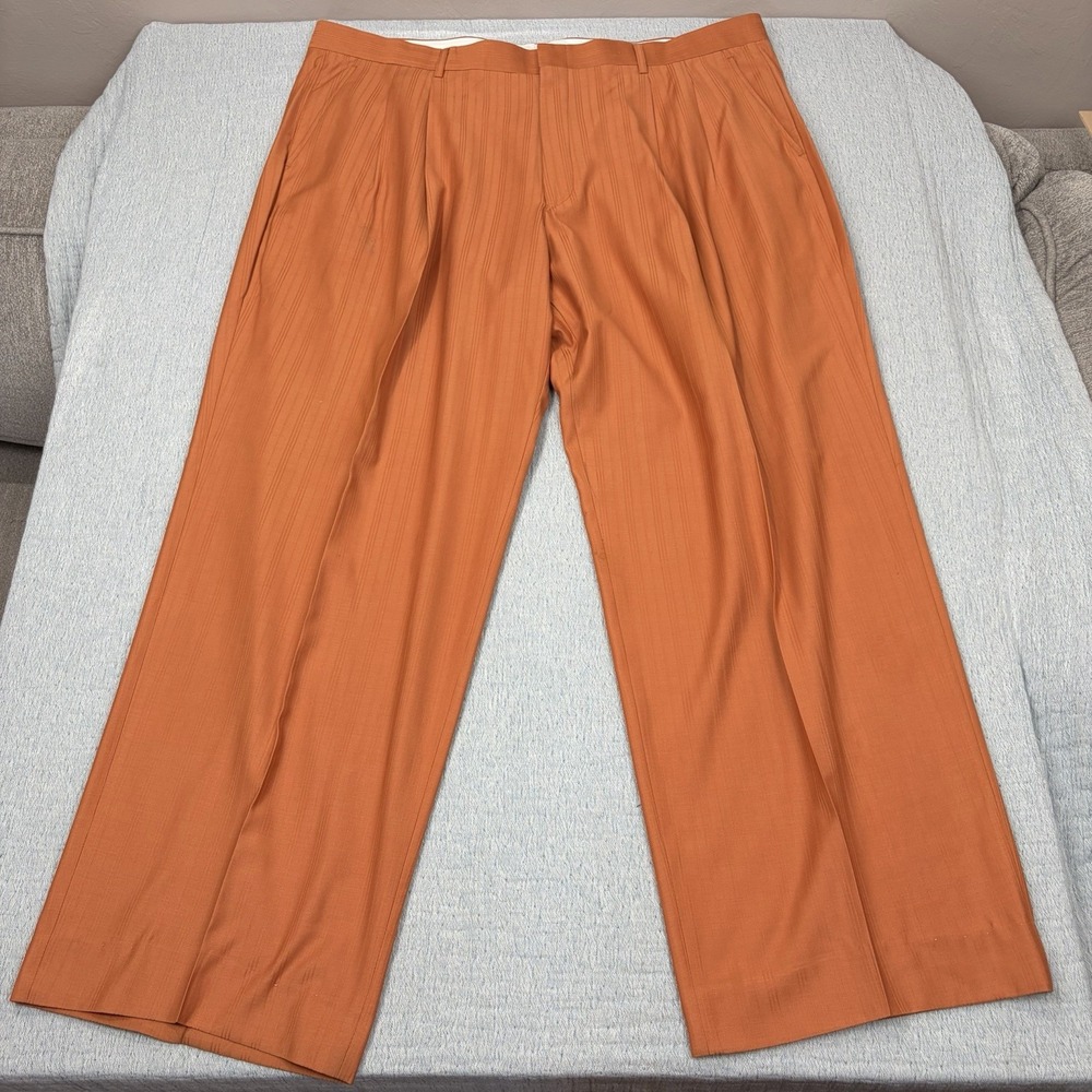 Vinci Italian Collection Men's Dark Orange 46L Slacks Dress Pants‎